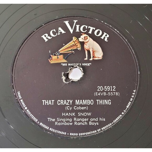 Hank Snow That Crazy Mambo Thing / The Next Voice You Hear 78 RPM RCA E+ 1954 - Picture 1 of 4